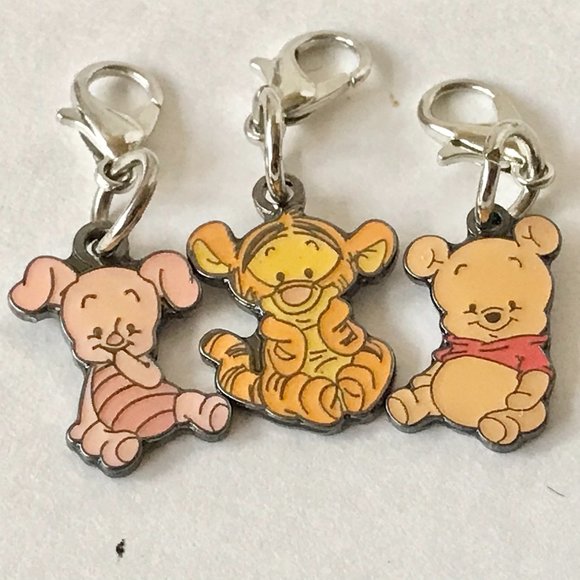 Vintage Disney Charm Lot Winnie Pooh Tigger Eeyore - Picture 2 of 14